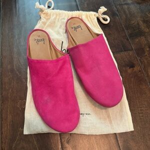 Beek 11 Pink Suede Leather Women's Slides Shoes